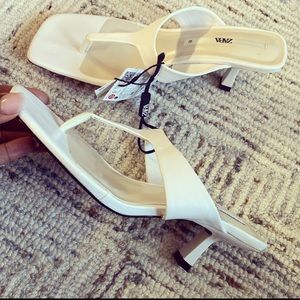 Zara thong kitten heels